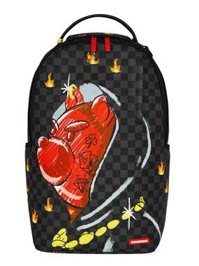 Sprayground FAST LANE Backpack🔥New Black Bookbag Large School Travel Bag
